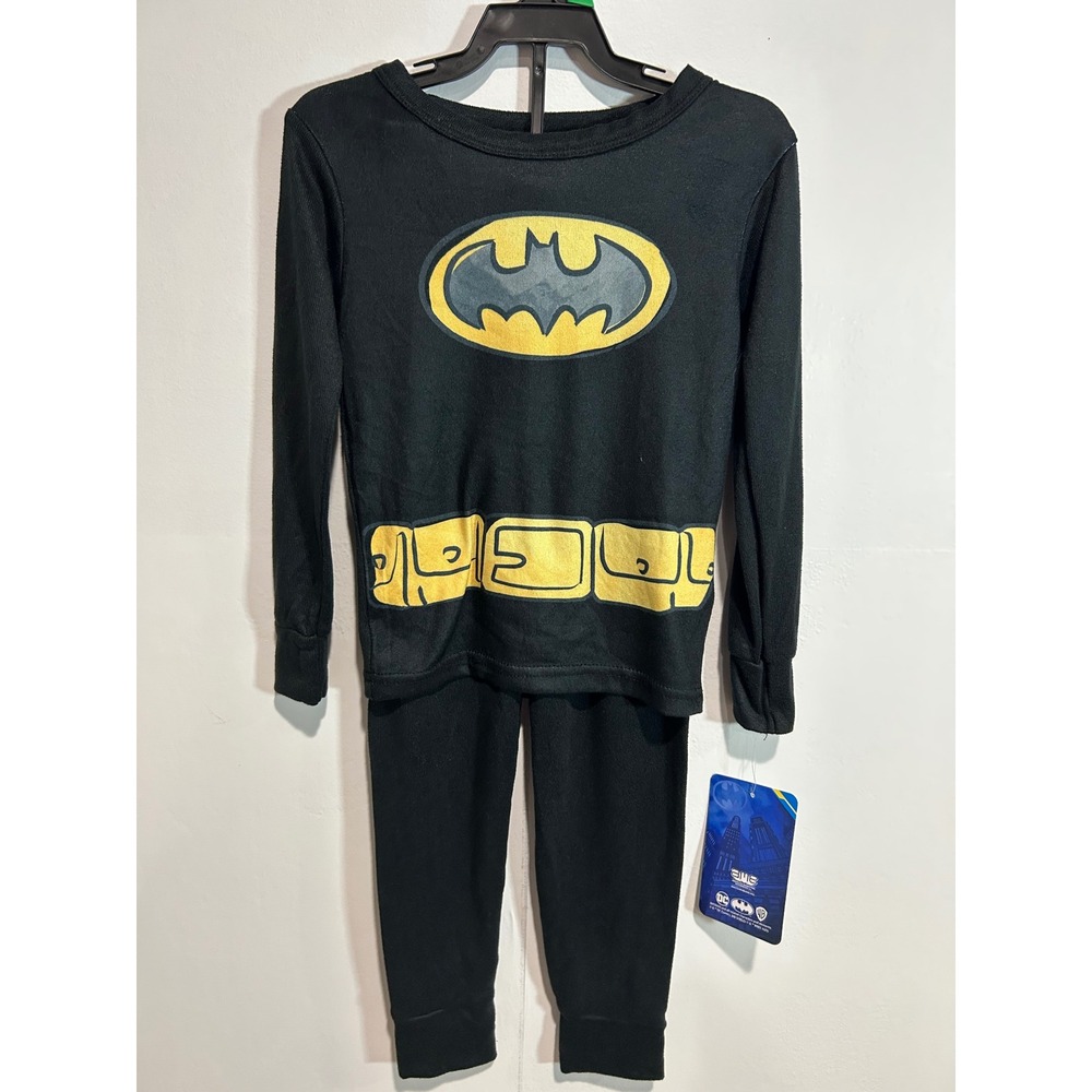 Batman Boys Pajamas 5T Black 2 Pc Halloween Costume Superhero Dark Knight Sleep